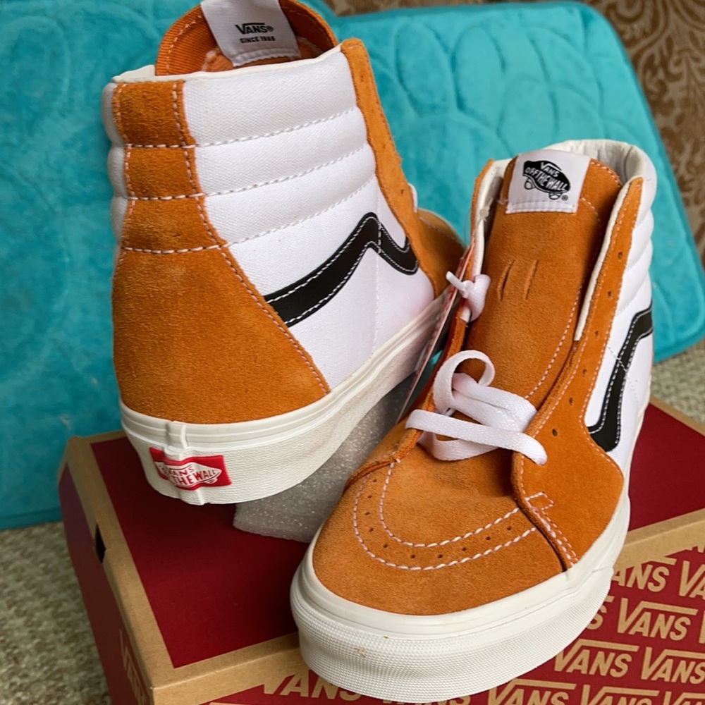 Vans Men’s Sk8-Hi Retro Sport Apricot/True White Sneakers - Picture 10 of 16